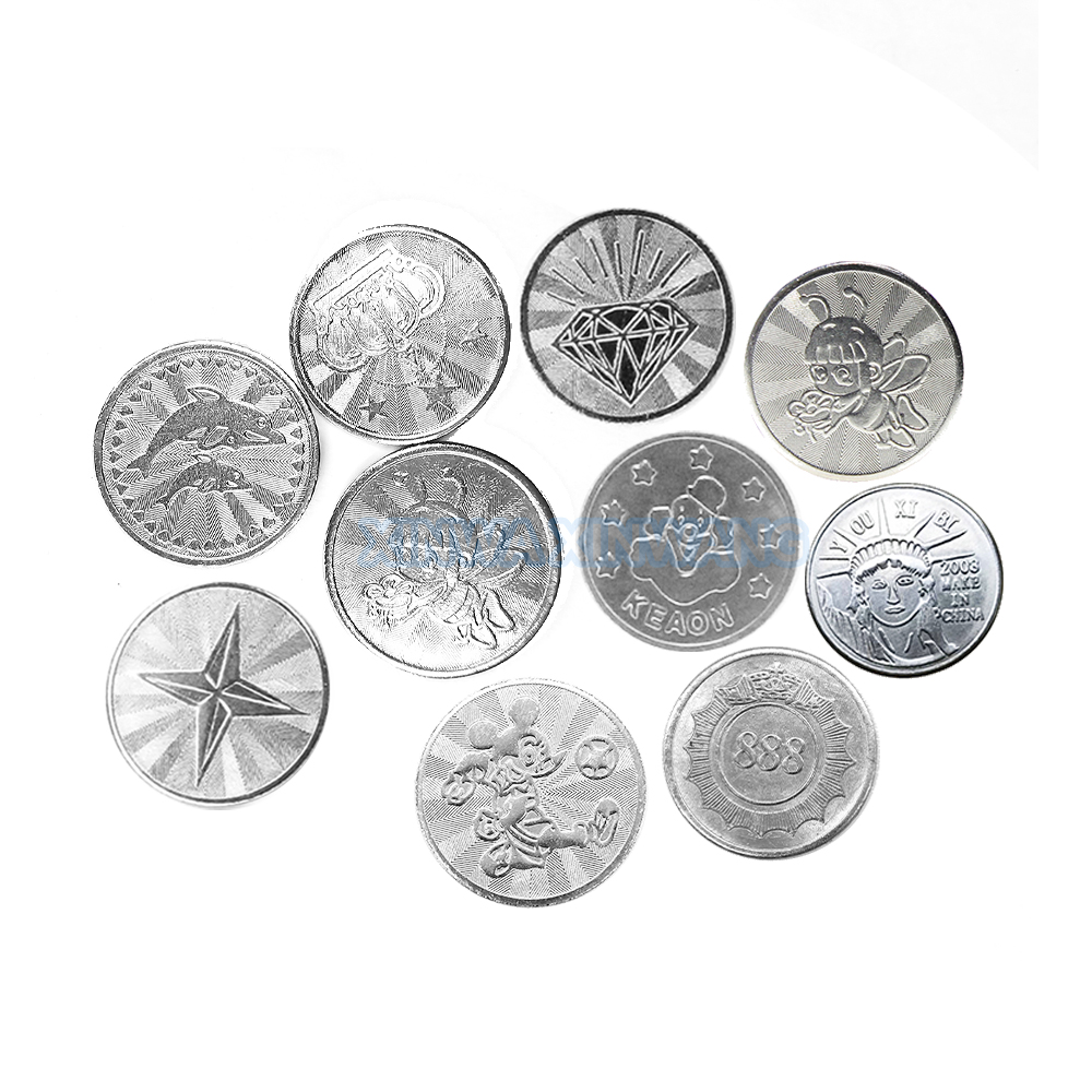 Token Coin Mechanism - 100PCS Coins Tokens Stainless Steel Collect