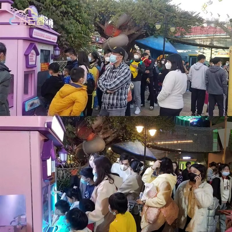 Outdoor Fully Automatic Cotton - Candy Floss Machine incelemesi ve fiyatı