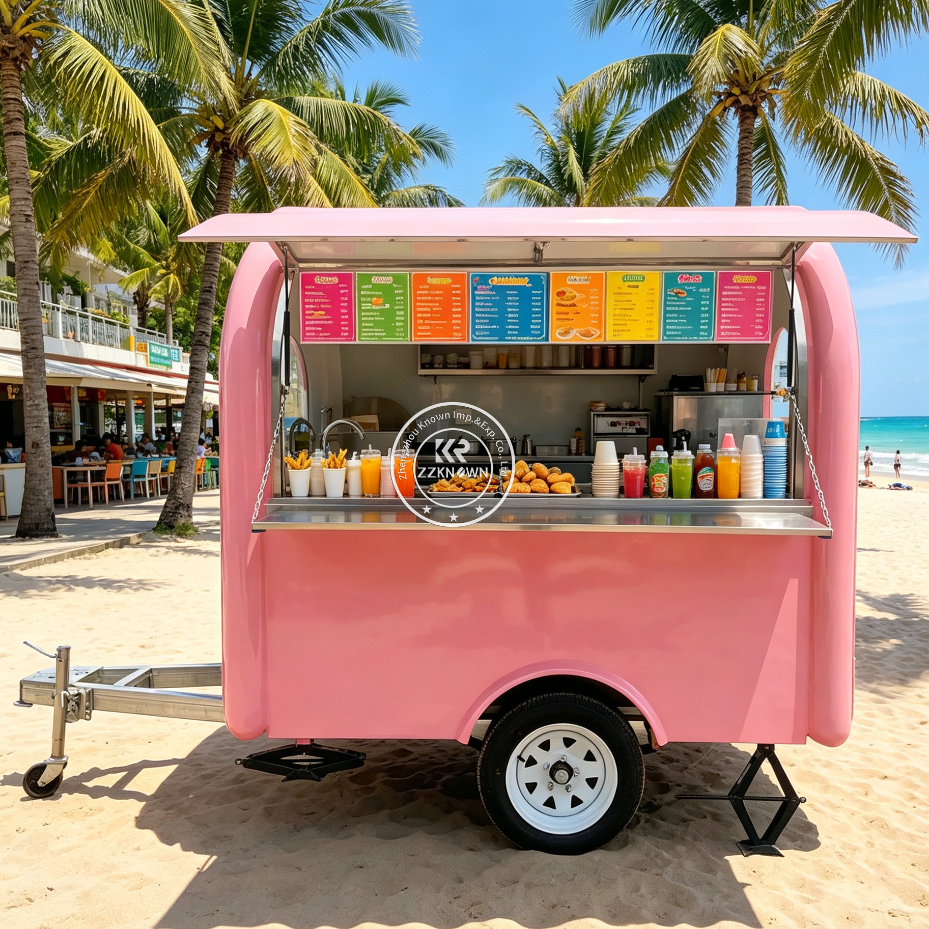 Street Mobile Food Trailer Hot - Hot Dog Vending Cart incelemesi ve fiyatı
