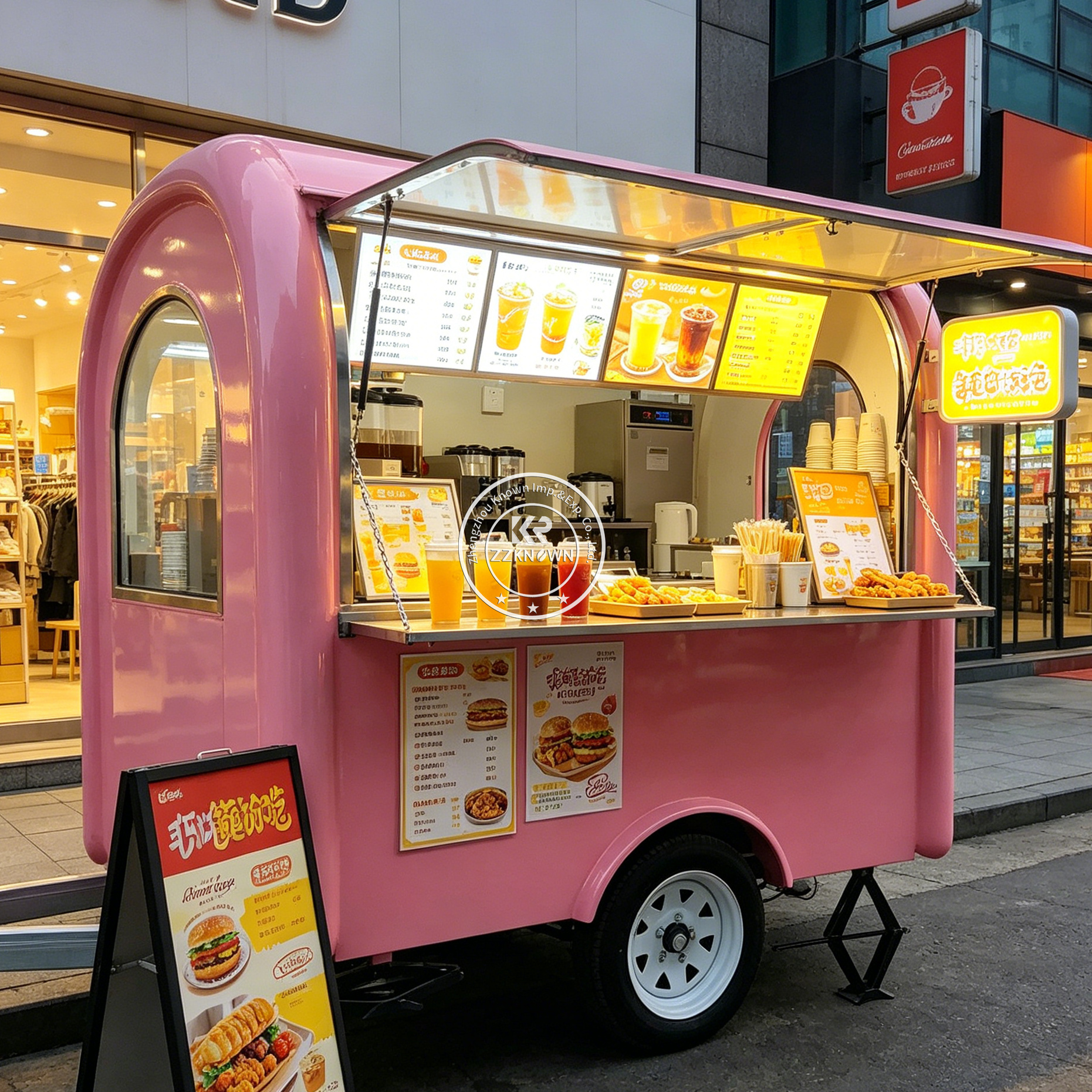 Street Mobile Food Trailer Hot - Hot Dog Vending Cart incelemesi ve fiyatı
