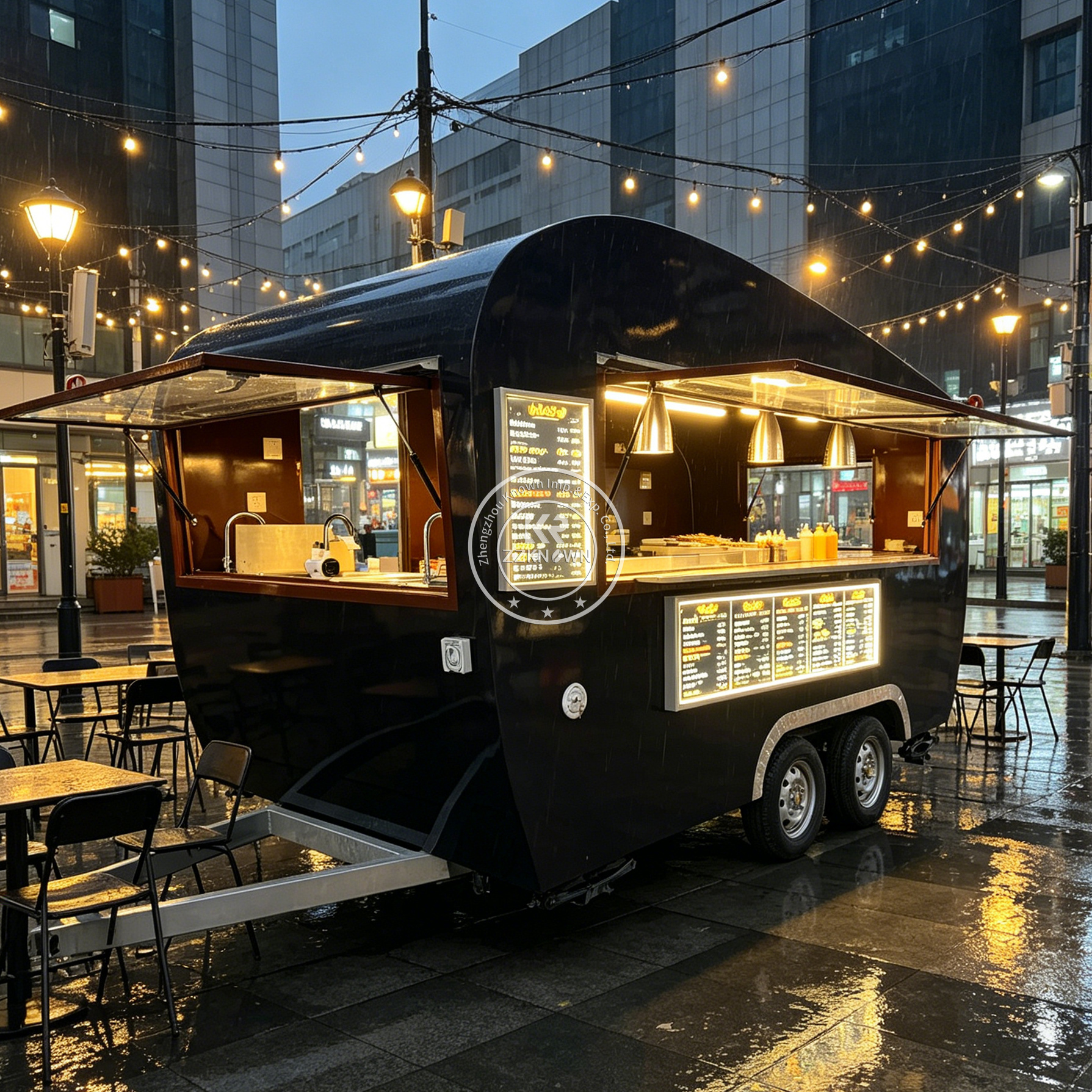 Outdoor Mobile Coffee Bubble T - Hot Dog Vending Cart incelemesi ve fiyatı