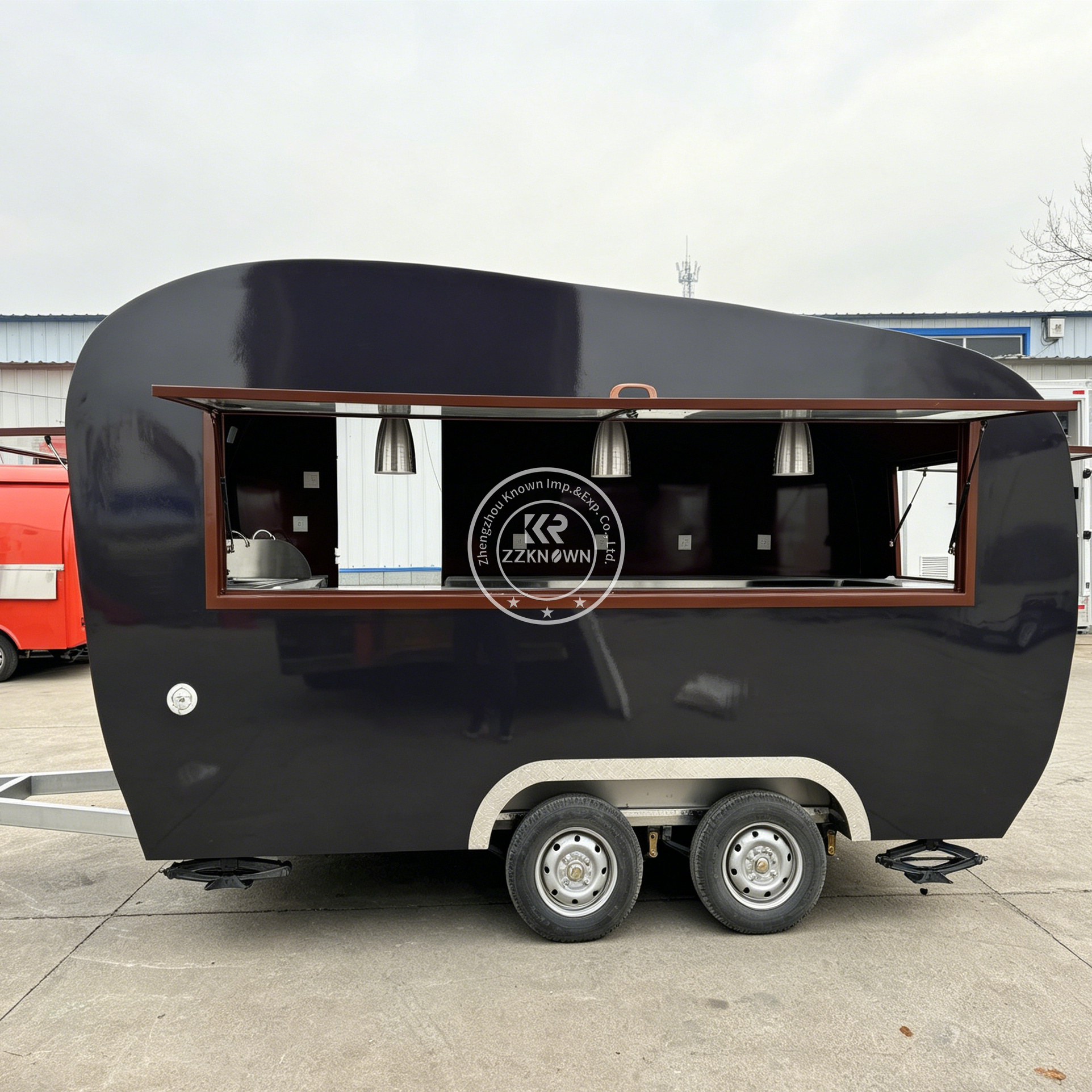 Outdoor Mobile Coffee Bubble T - Hot Dog Vending Cart incelemesi ve fiyatı