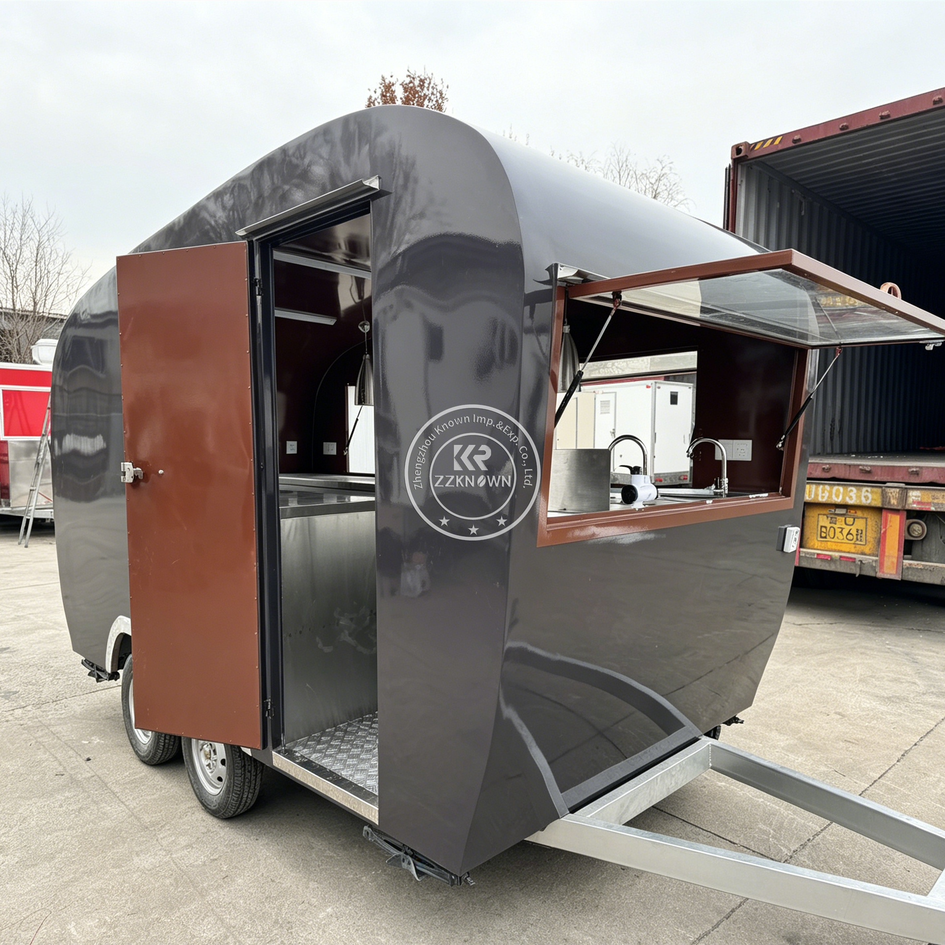 Outdoor Mobile Coffee Bubble T - Hot Dog Vending Cart incelemesi ve fiyatı