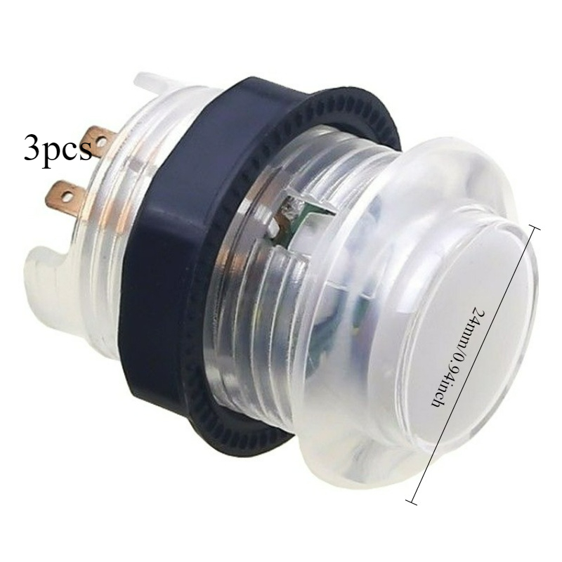 3pcs 24MM Illuminated Push But - Arcade Vibes incelemesi ve fiyatı