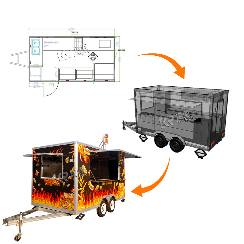 Customizable Food Trailer Manu - Hot Dog Vending Cart incelemesi ve fiyatı